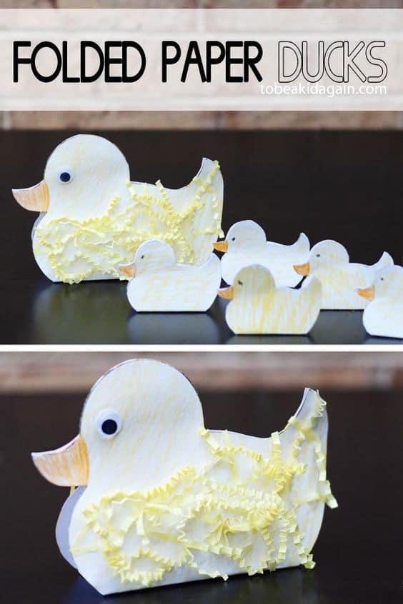 Folded Paper Ducks Craft