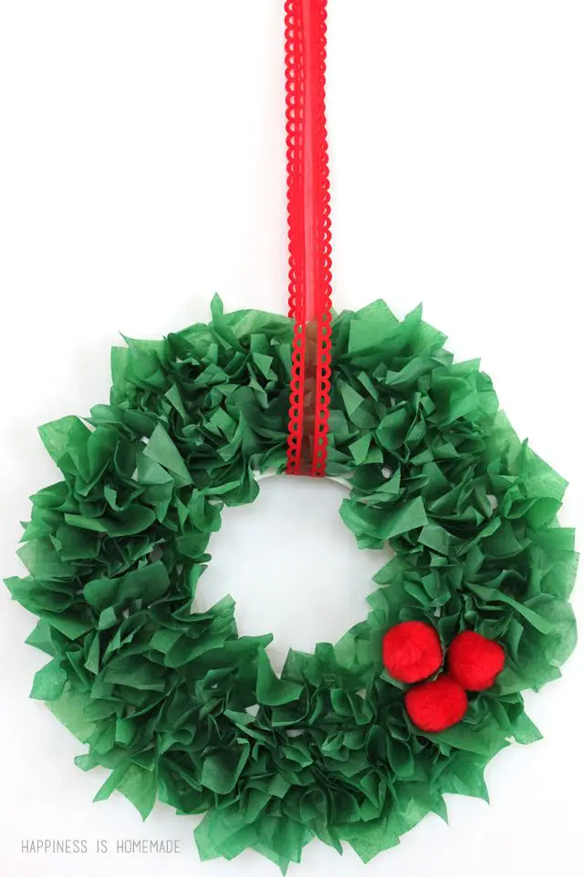 Tissue Paper Wreath