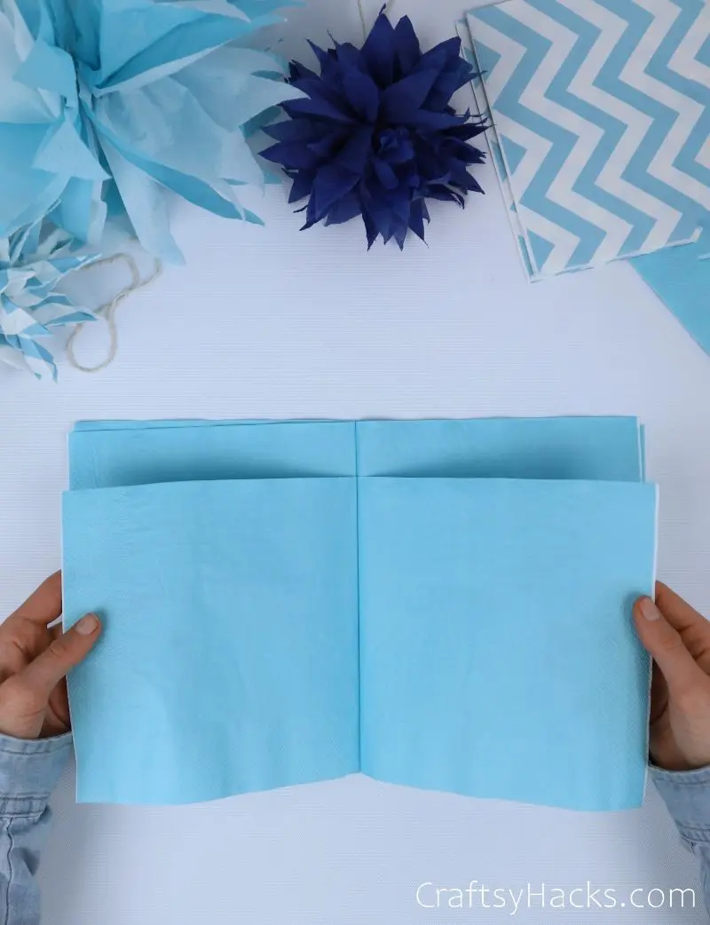 light blue tissue paper