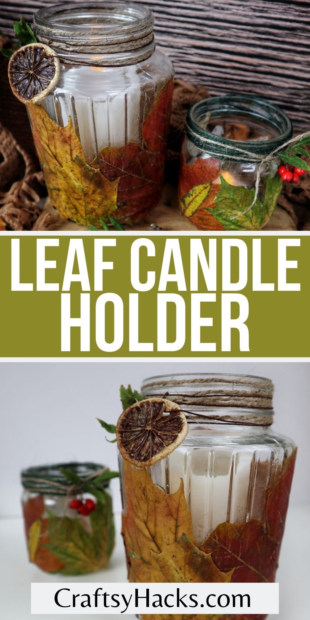 leaf candle holder