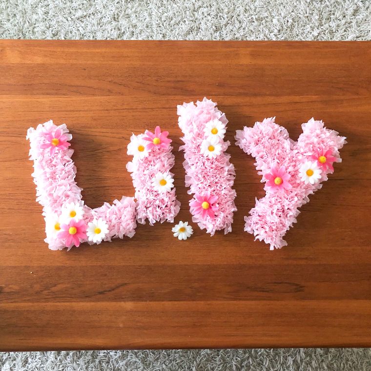 Tissue Paper Wall Letters