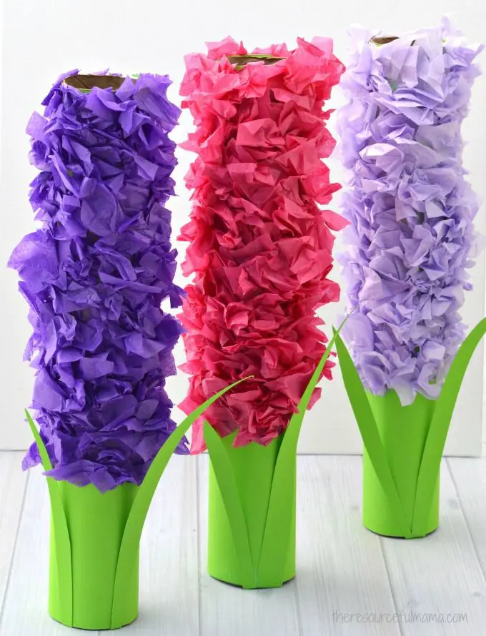 Paper Roll Hyacinths