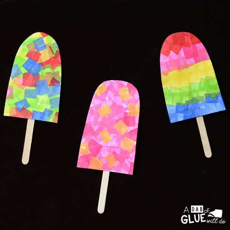 Tissue Paper Popsicles