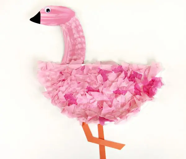 Paper Plate Flamingos