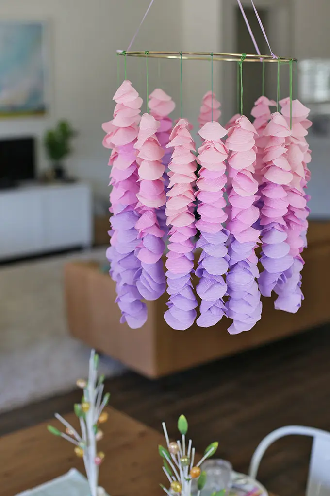 Crepe Paper Wisteria Ring