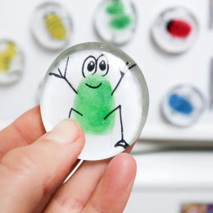 Diy Fingerprint Glass Magnets For Kids