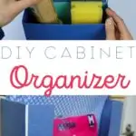 diy cabinet organizer pinterest pin