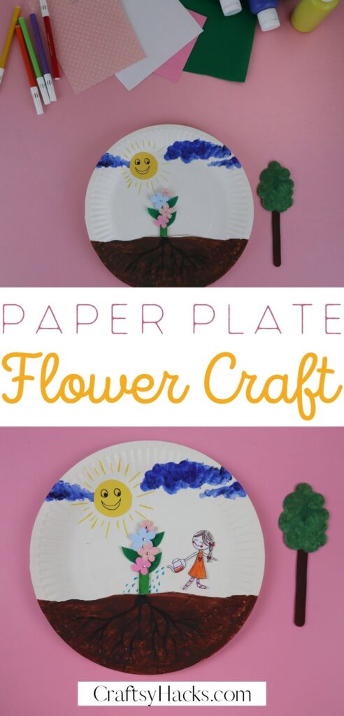 paper plate flower craft