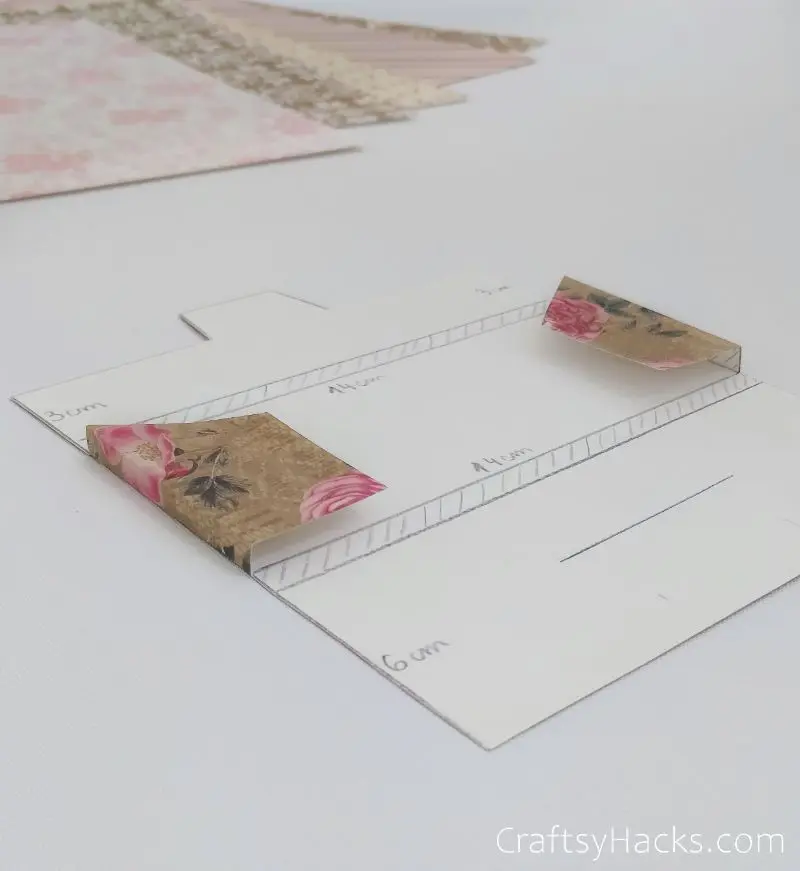 folded sides of envelopes