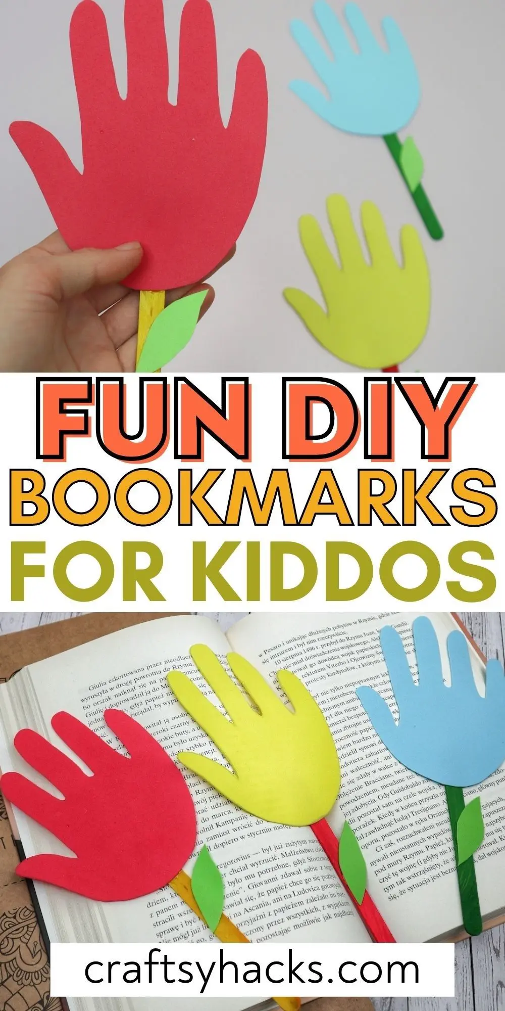fun diy bookmarks for kiddos pin