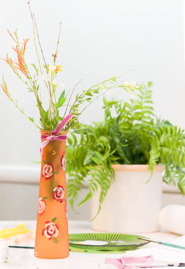 Fall-Themed Dollar Tree Vase