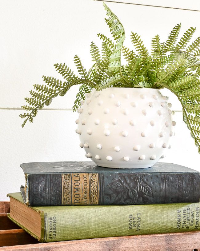 DIY Hobnail Milk Glass