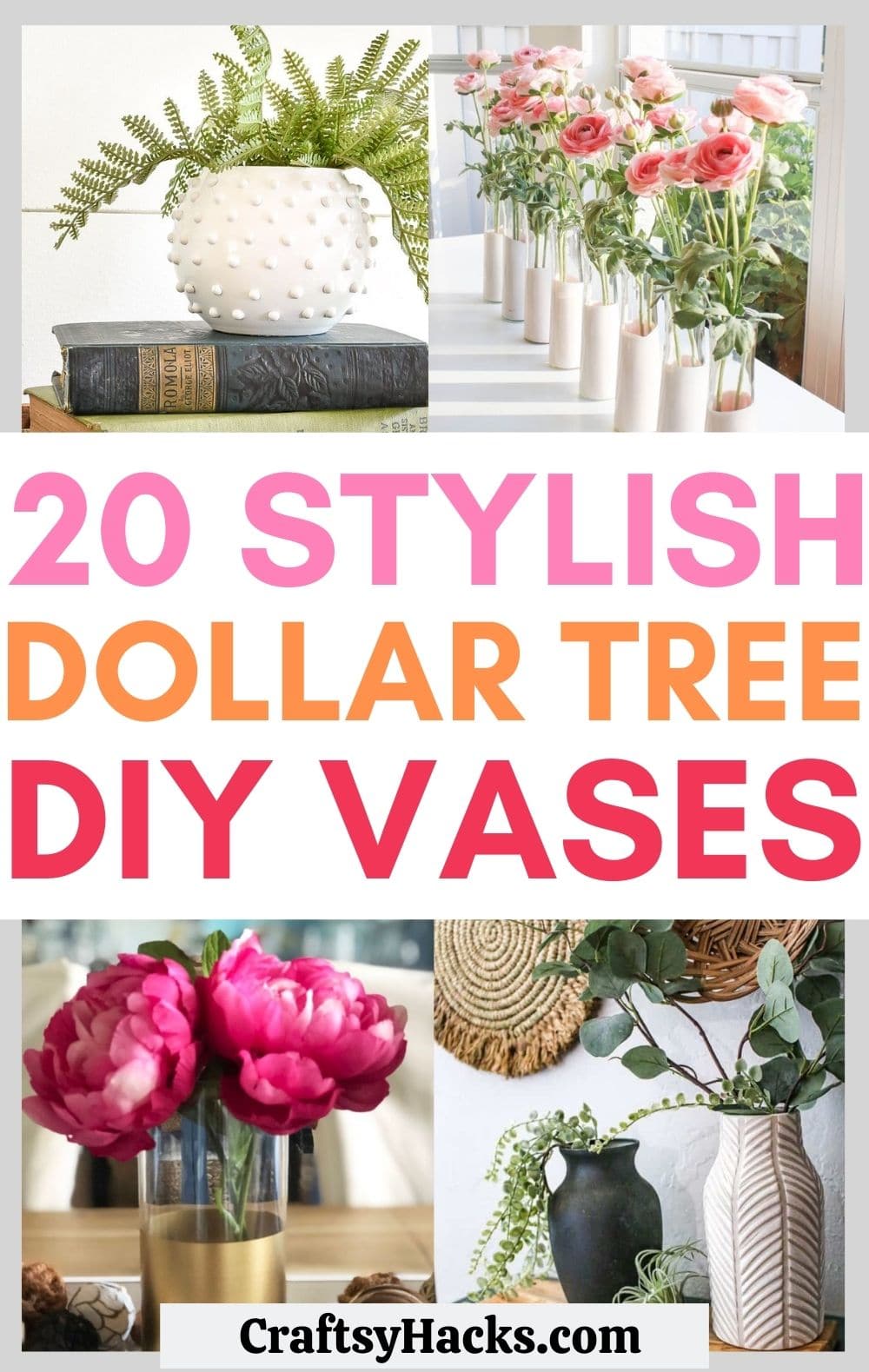 20 DIY Dollar Tree Vase Ideas To Try - Craftsy Hacks