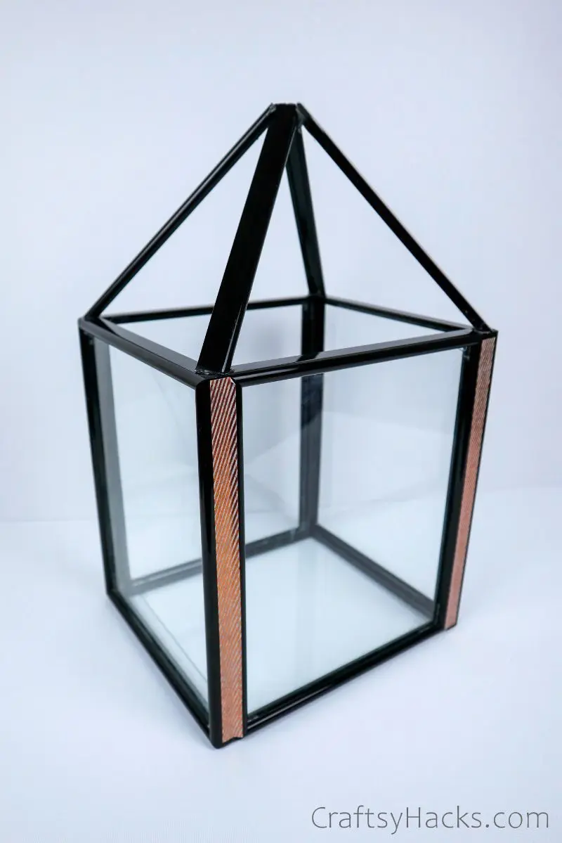 DIY frame lantern with washi tape on sides