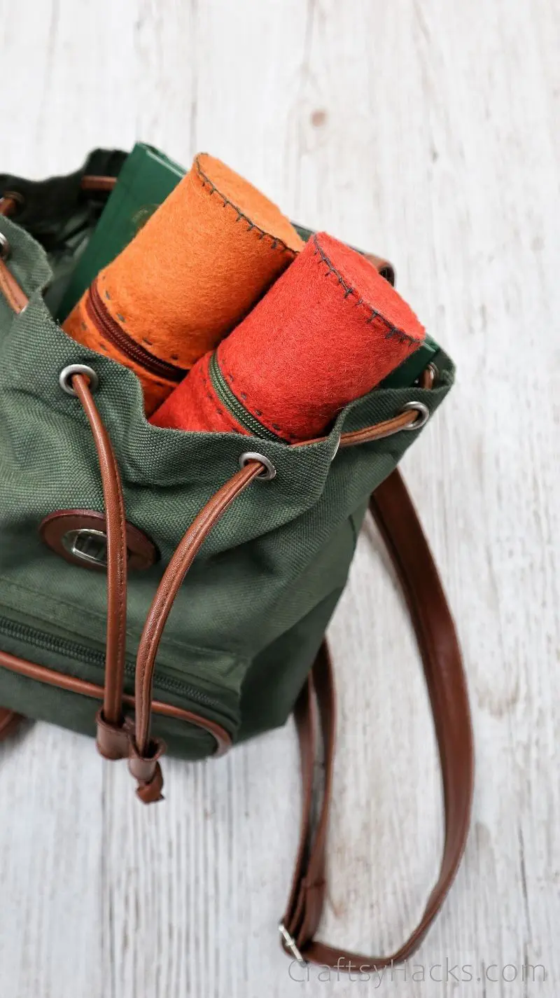 bag holding diy pencil cases