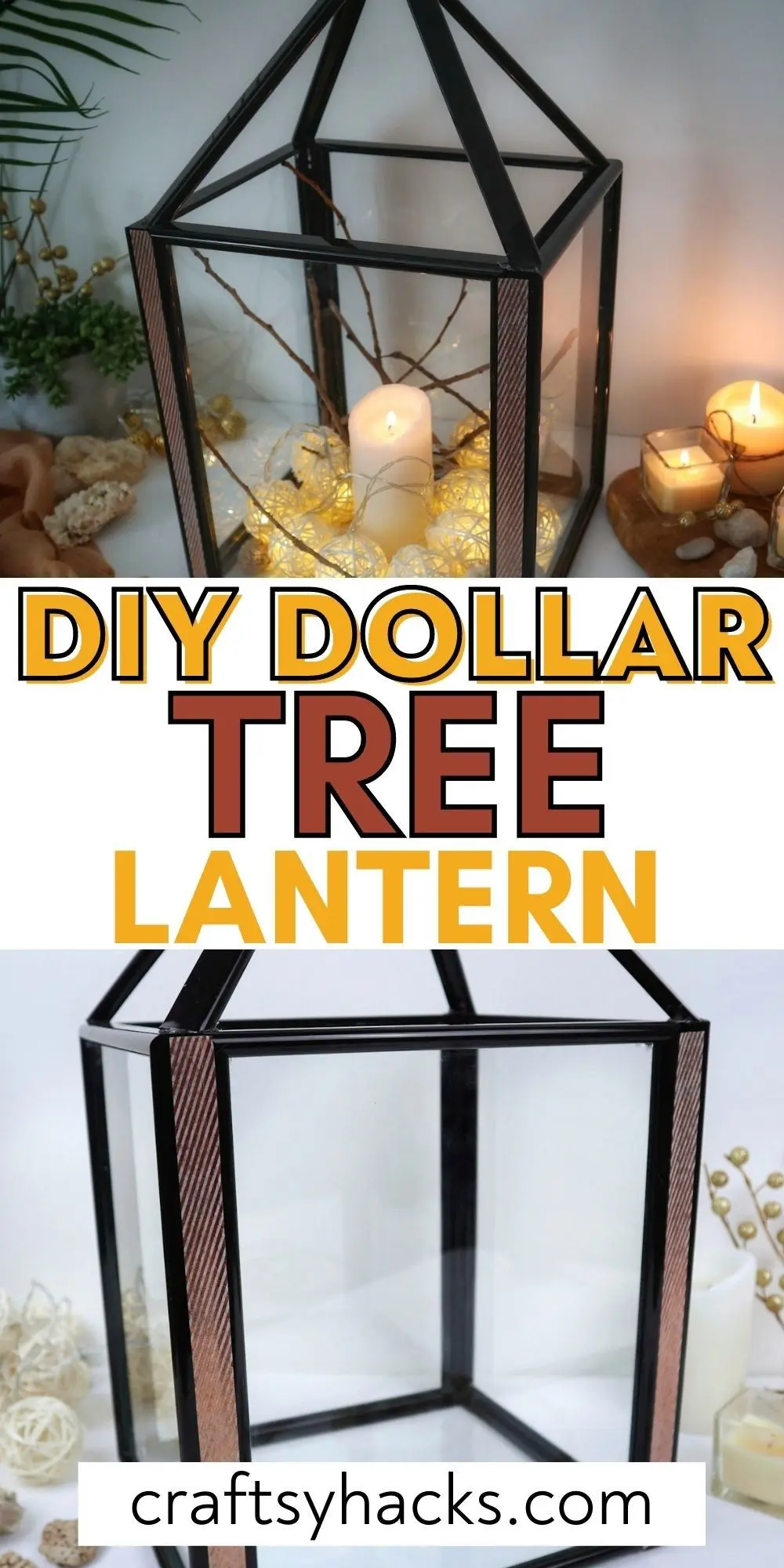 DIY dollar tree lantern