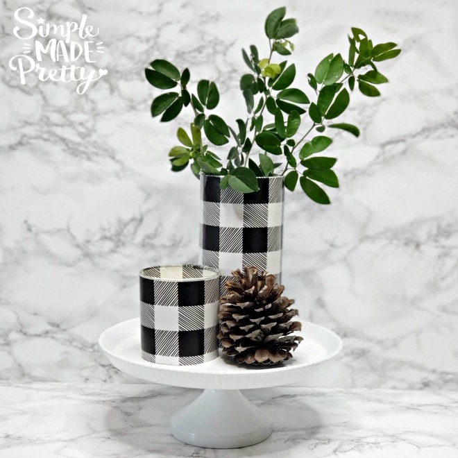 Buffalo Plaid Vases