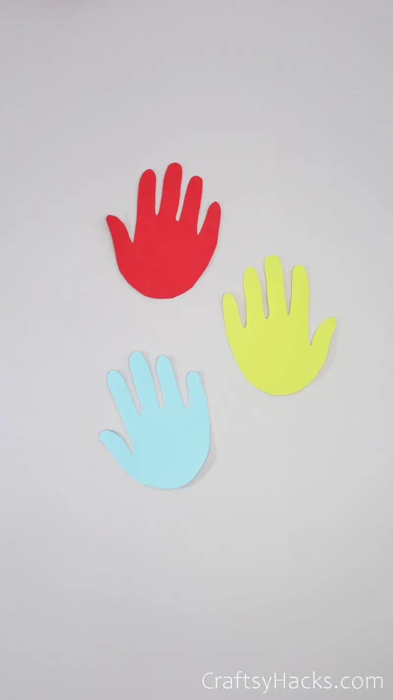 3 paper handprints