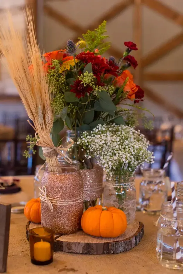 Vibrant Fall-Themed Centerpiece