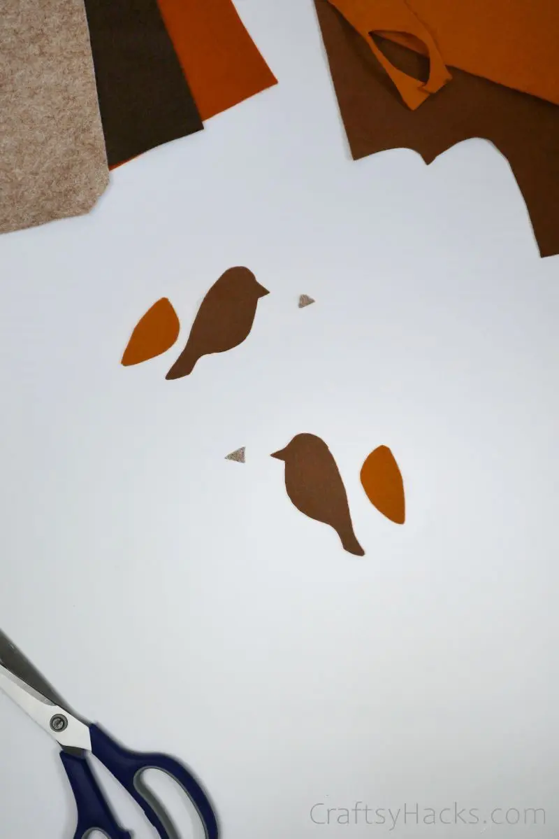 bird felt cut outs