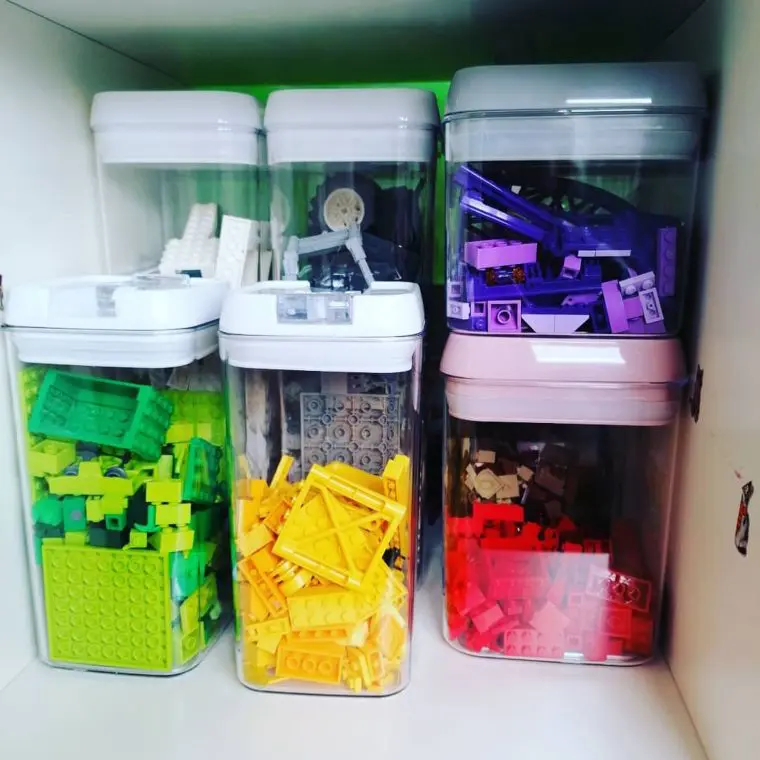 Color-Coded Plastic Bins