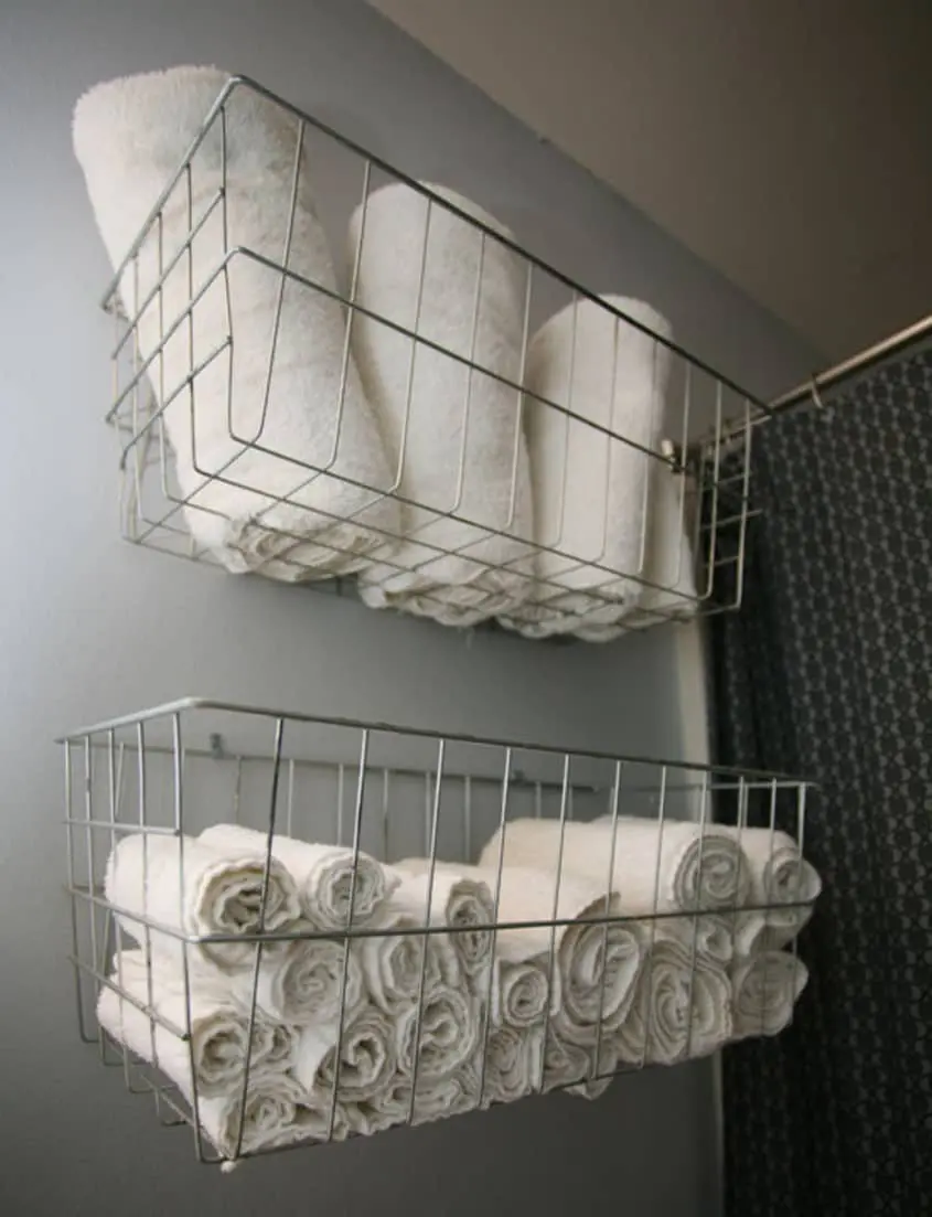 Simple Wire Basket Shelves