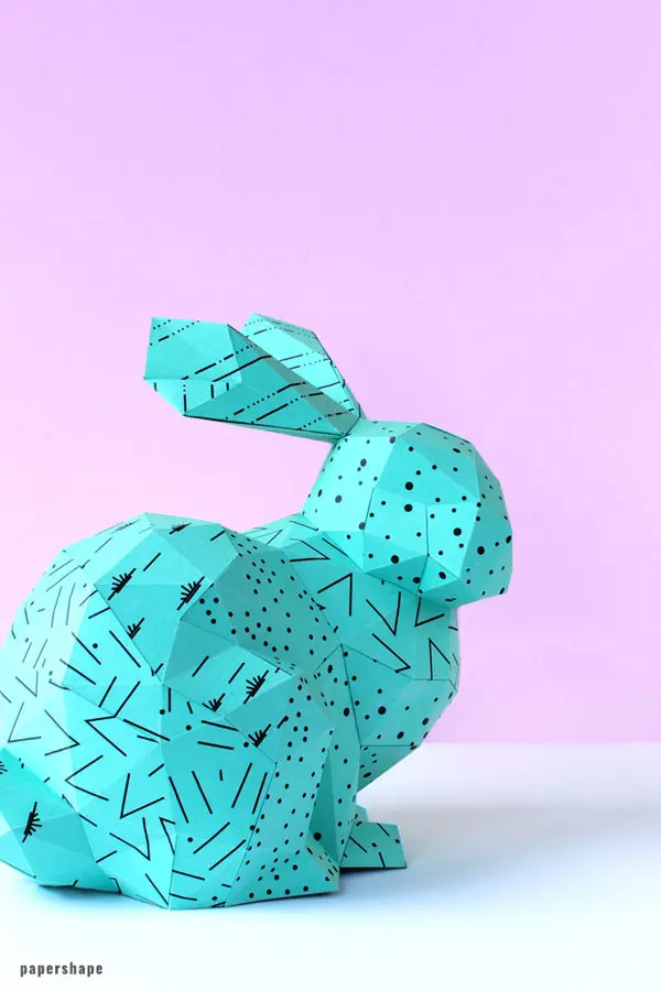 3D Paper Easter Bunny