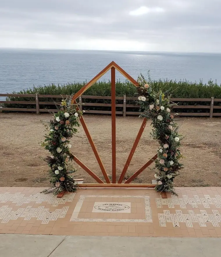 Geometric Floral Arch