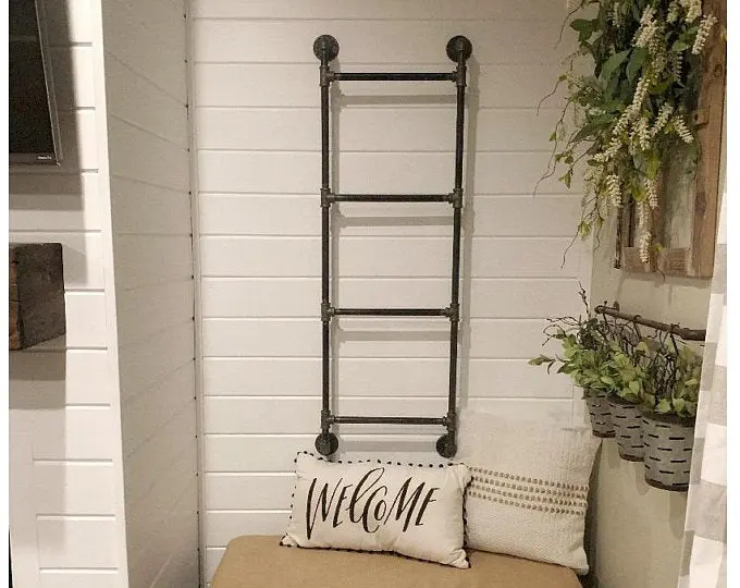 Wall-Mounted Industrial Blanket Ladder