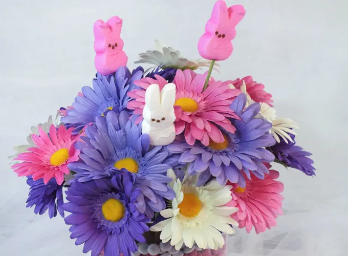 Peeps with flowers