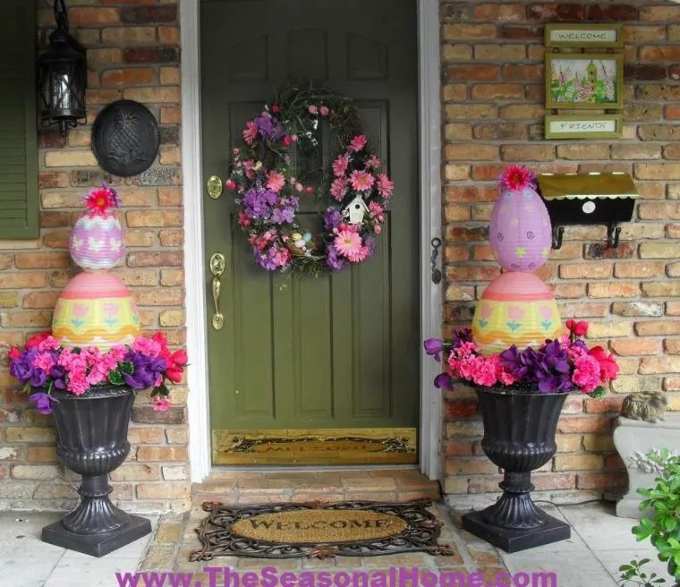 Whimsical Easter Porch