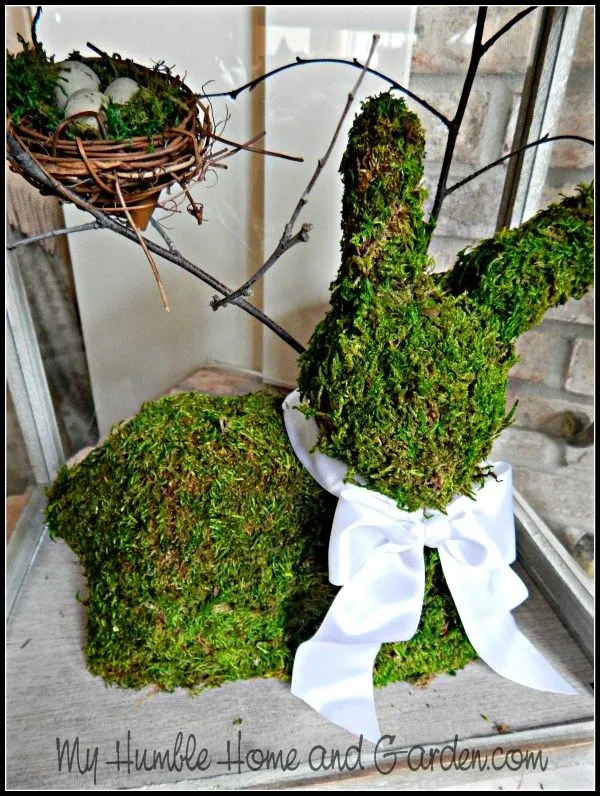 DIY Moss-Covered Bunny