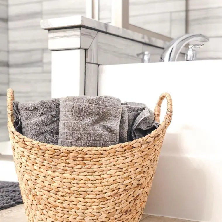 Wicker Towel Basket