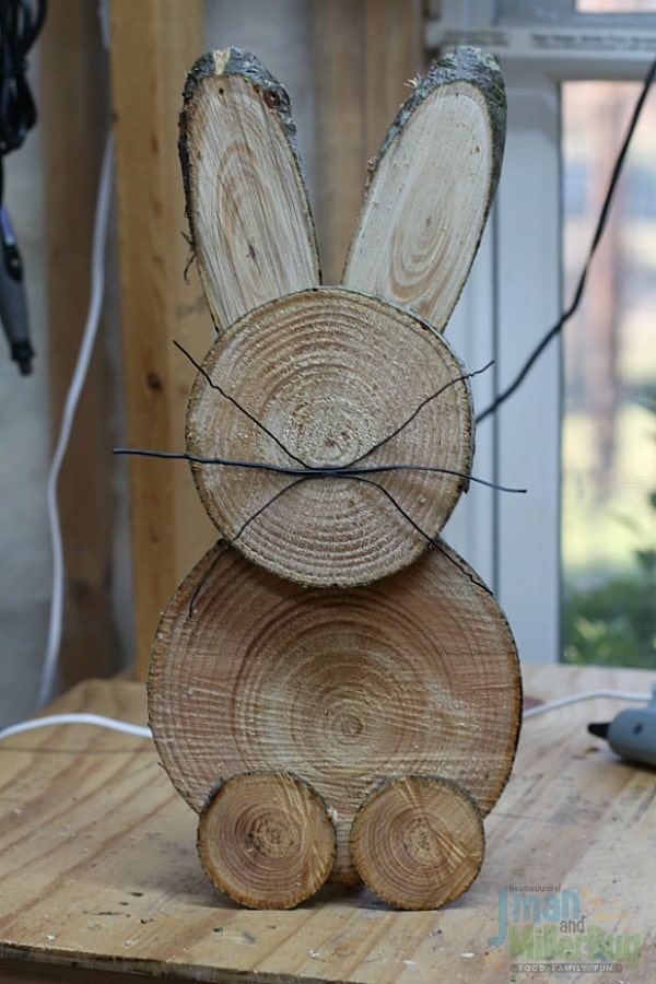 Rustic Wooden Log Bunny