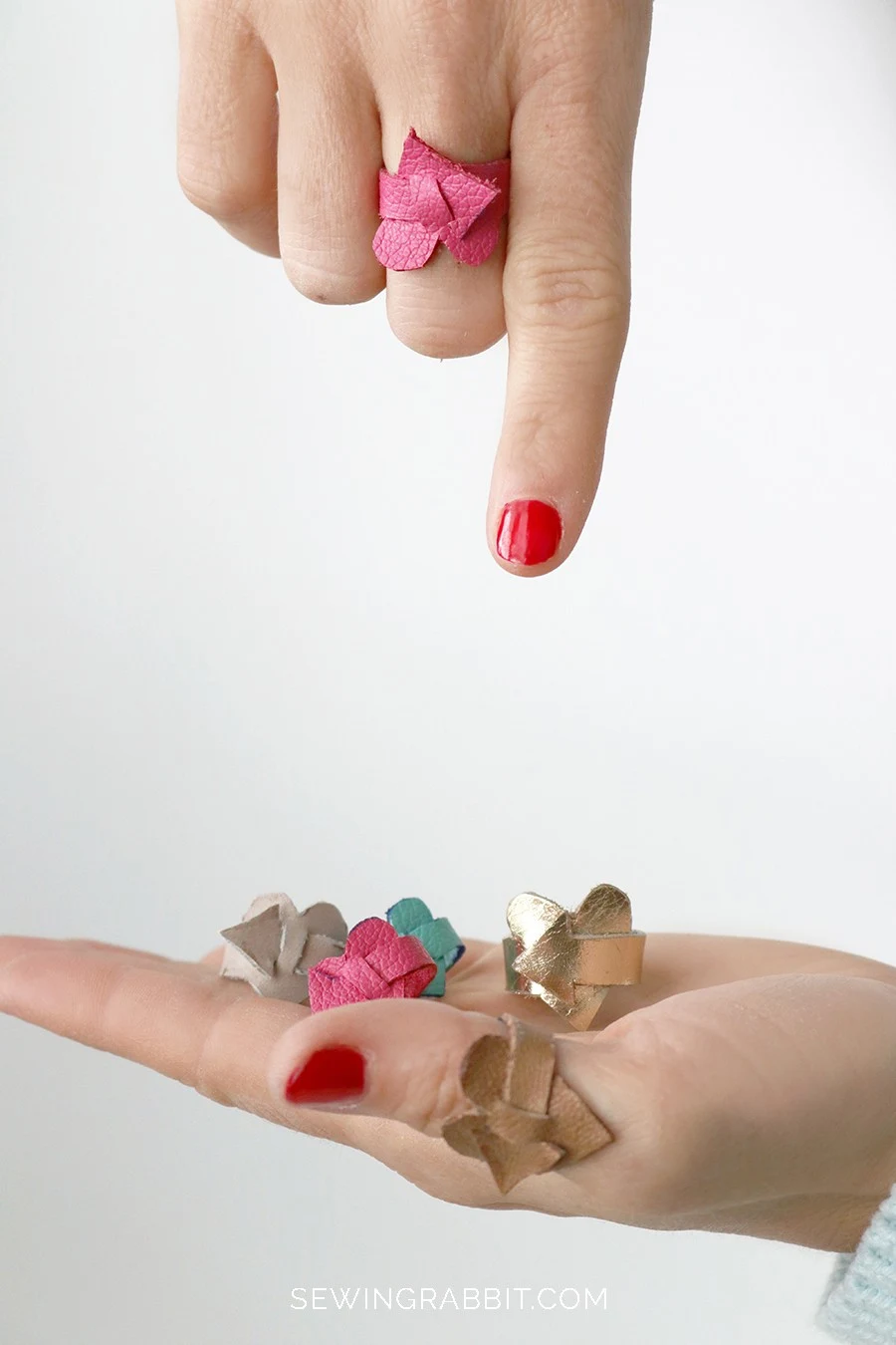 Leather Heart Ring