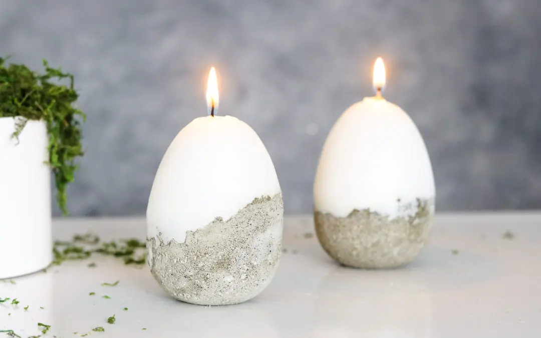 DIY Concrete Easter Candle