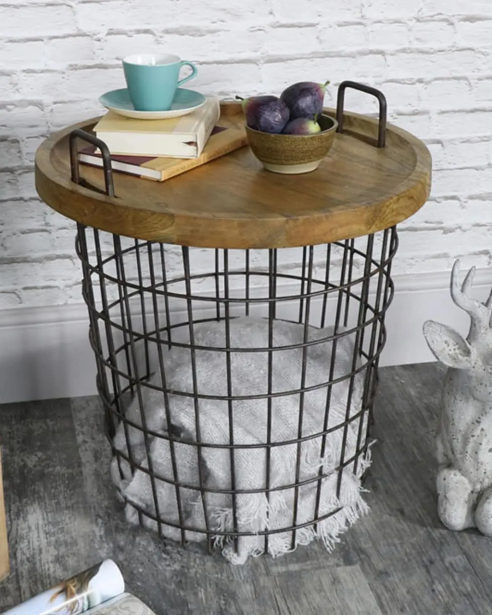Industrial Basket Table