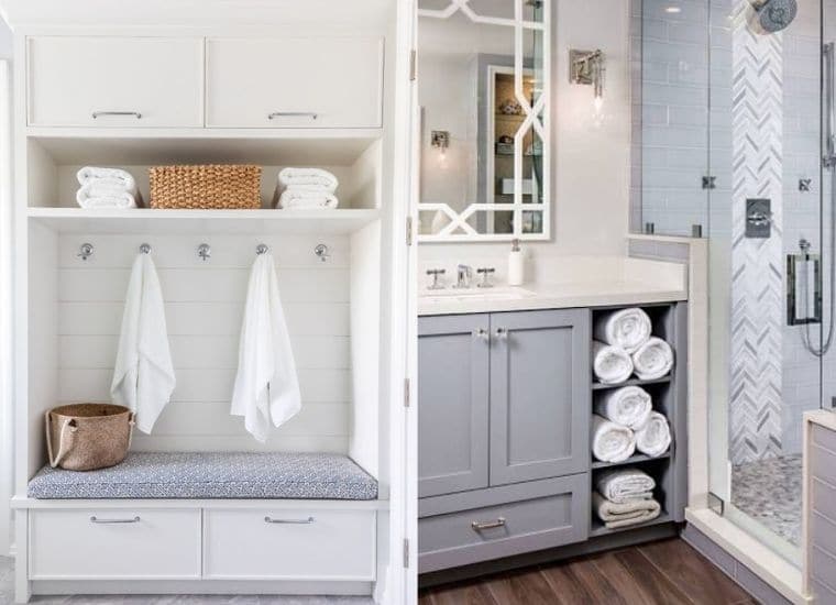 23 Inventive Towel Storage Ideas You, Storage Ideas For Bathroom Towels