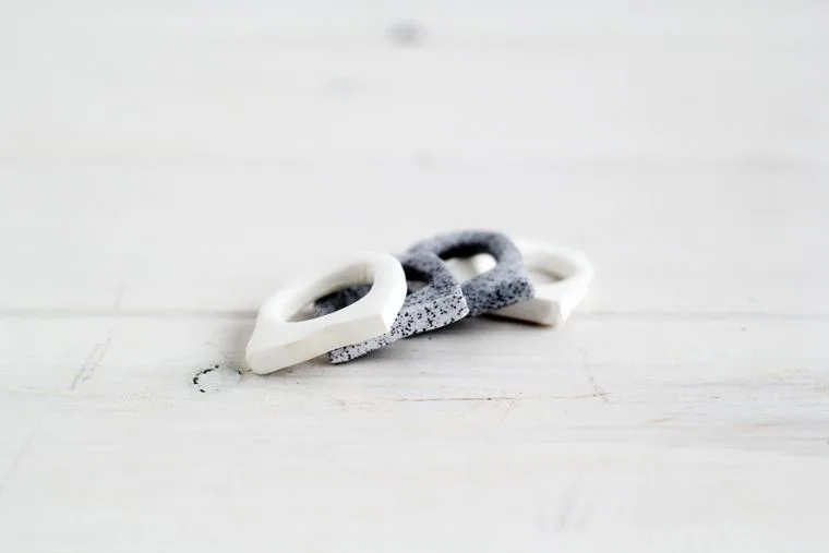 Faux Granite Rings