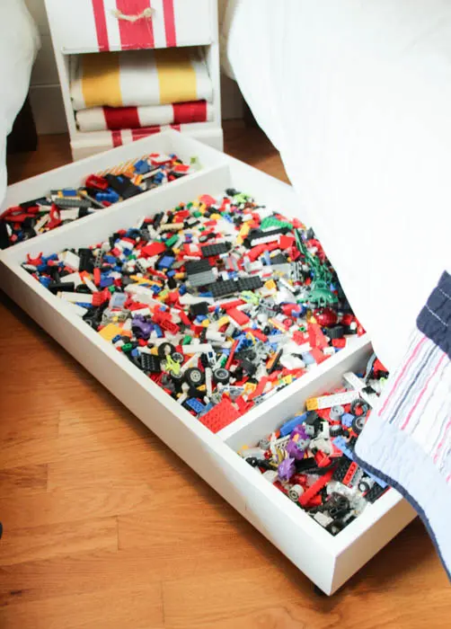 DIY Under-Bed Rolling Lego Cart