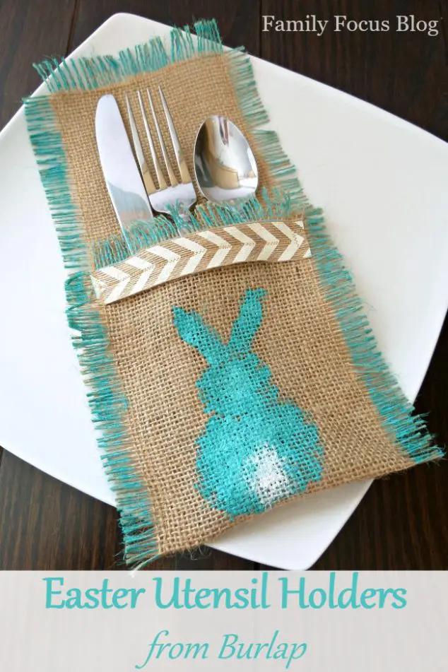 Burlap Utensil Holders