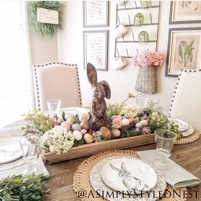 Farmhouse Style Easter Centerpiece