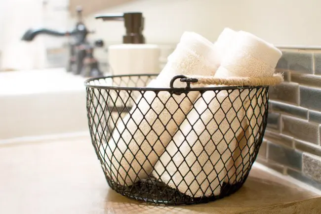 Industrial-Style Towel Bin