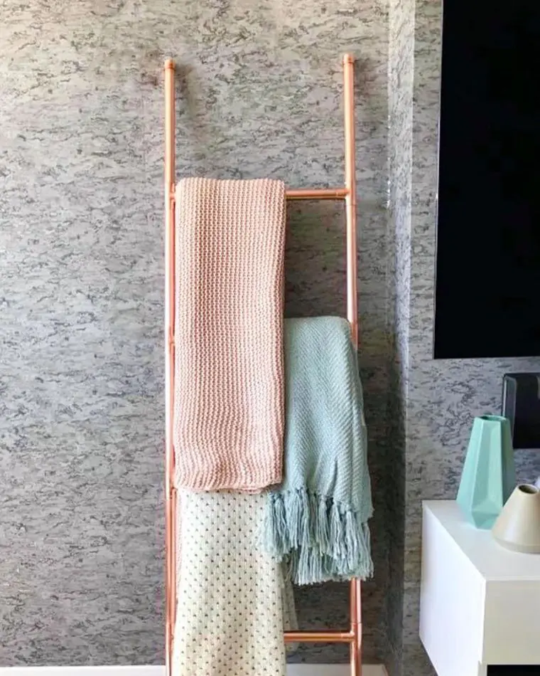 Rose Gold Ladder Storage