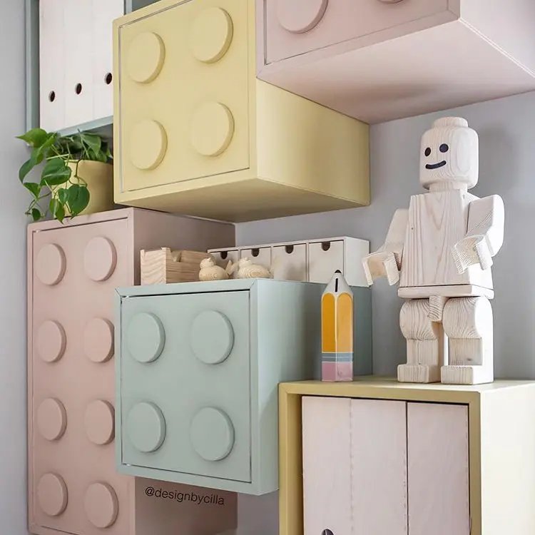 Pastel Lego Storage Shelves