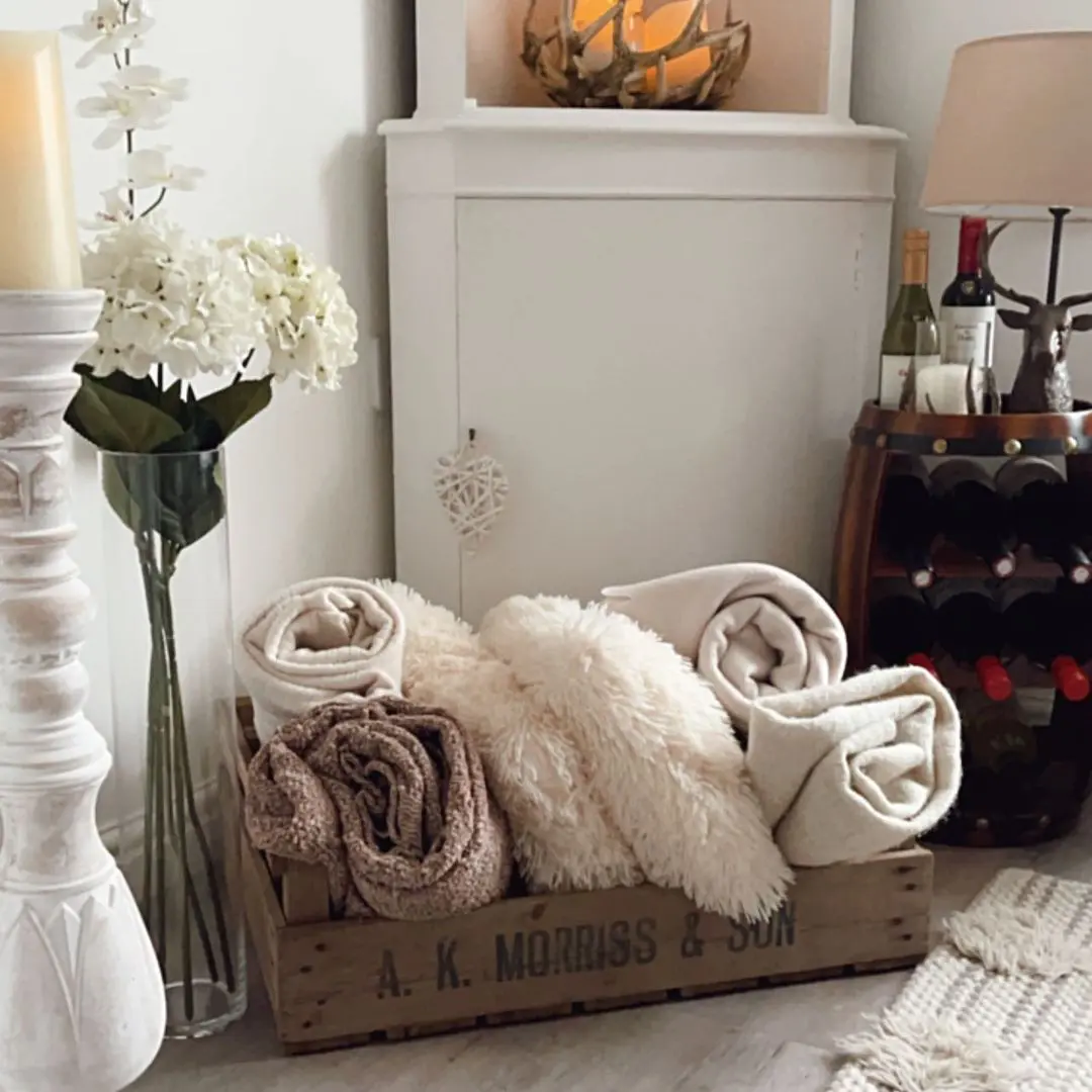 Farmhouse-Style Blanket Crate