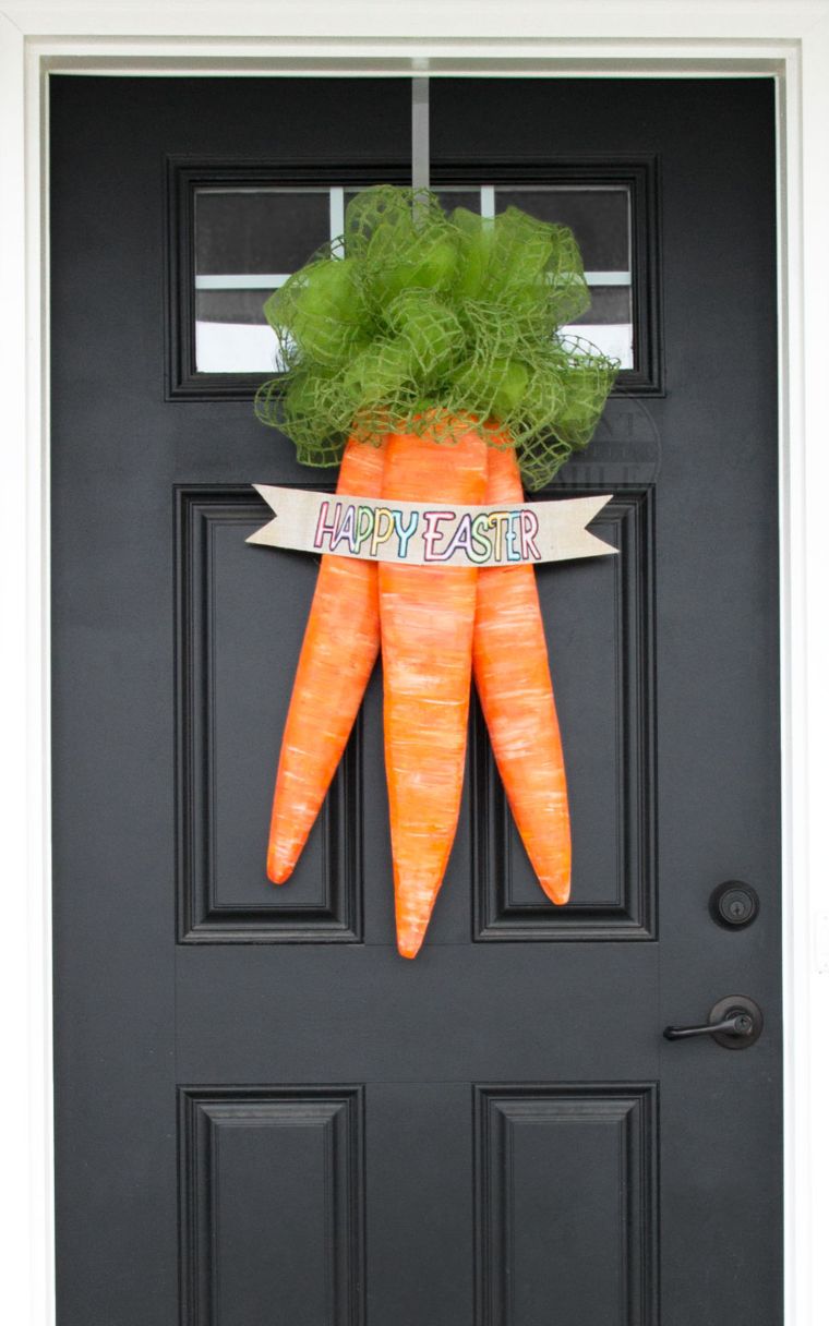Easter Carrots Door Wreath