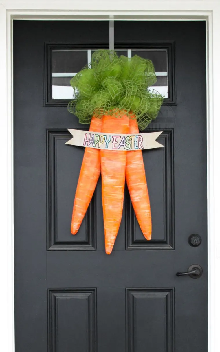 Easter Carrots Door Wreath