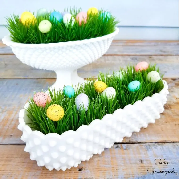 Hobnail Planter Centerpiece