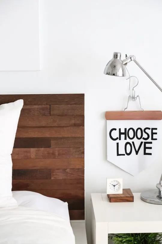 Wooden Plank Headboard